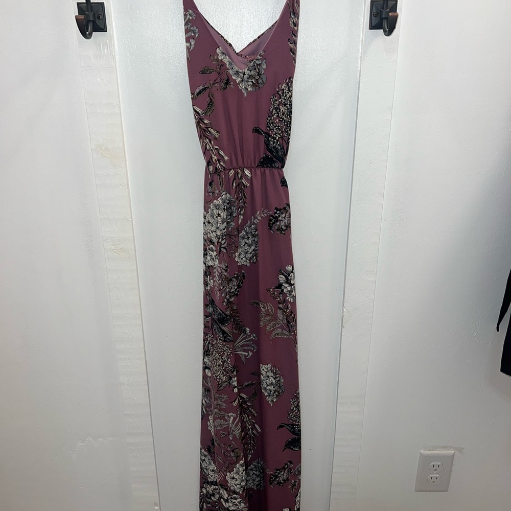 Floral Maxi Dress in Mauve